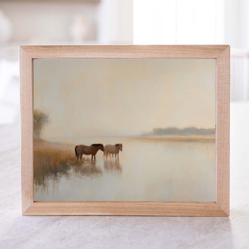 Vintage Horse Framed Art