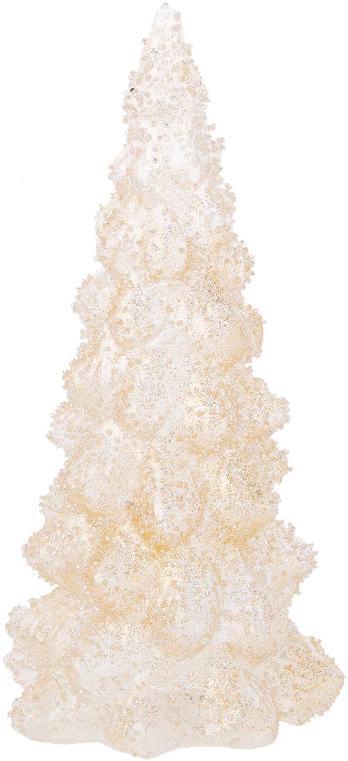 A26339 Molded glass table top tree,translucent pale gold