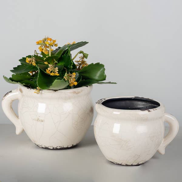 Glazed Ceramic Flower Pot
