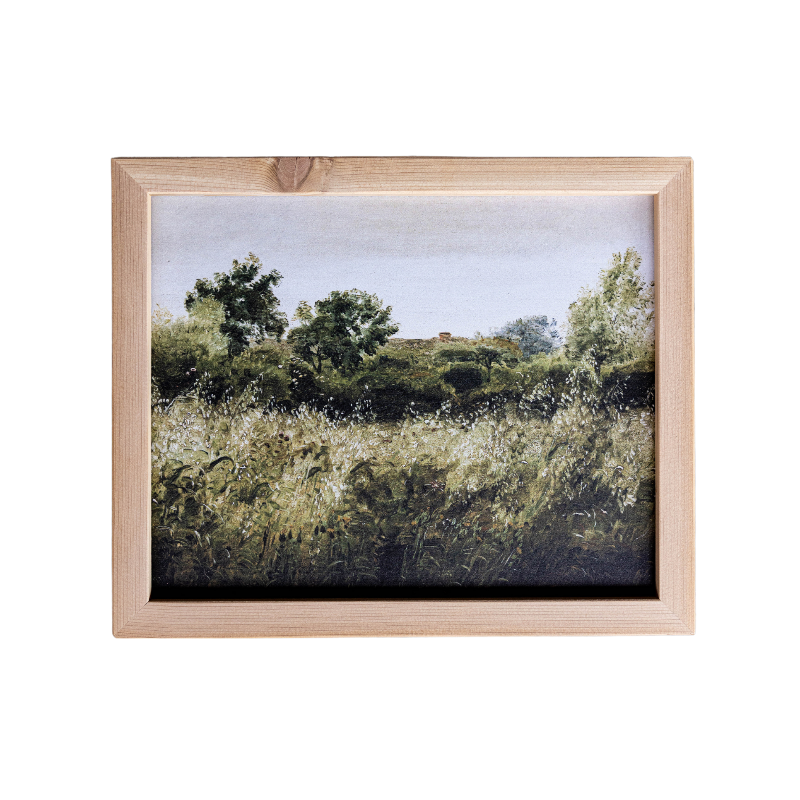 Green Countryside Pine Framed Art