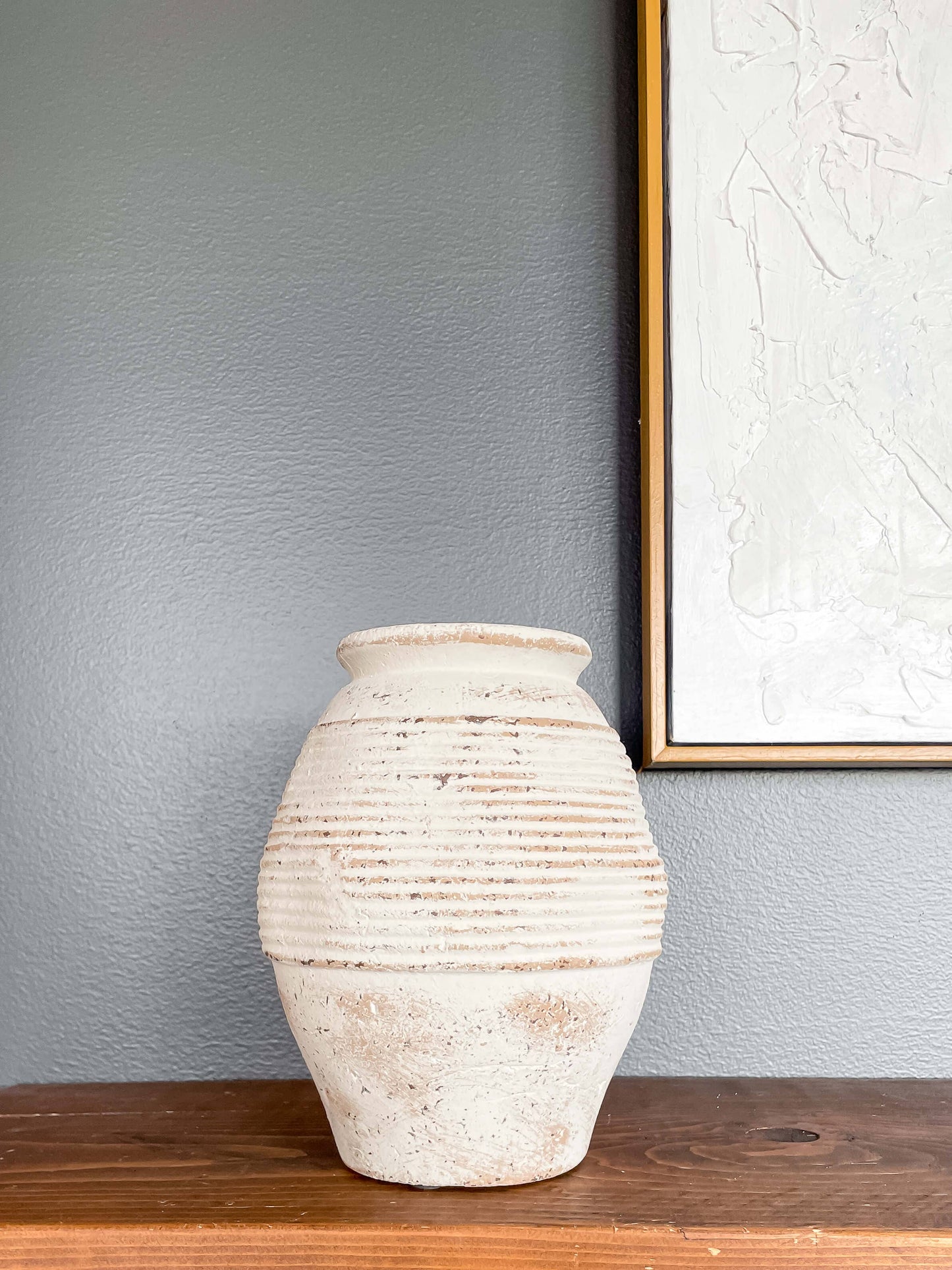Rustic terracota matte vase