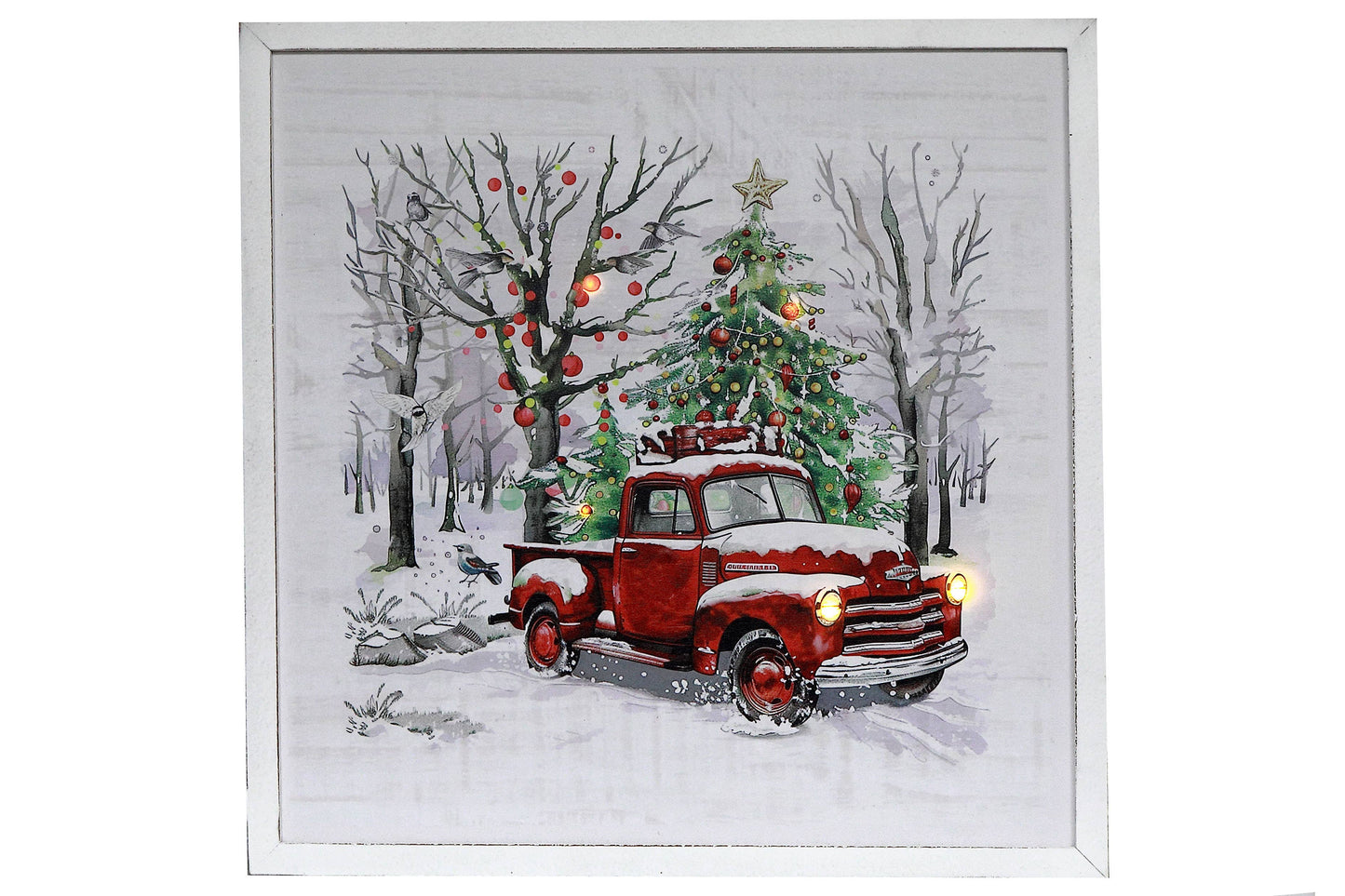 LED  FRAMED WALL ART  (RED TRUCK)