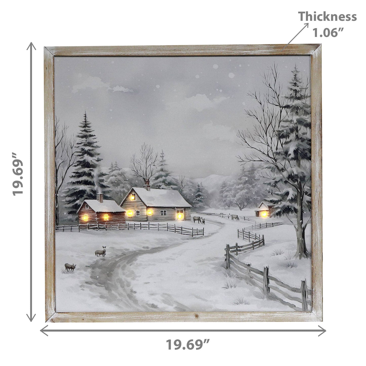 LED  FRAMED WALL ART  (COUNTRY ROAD)