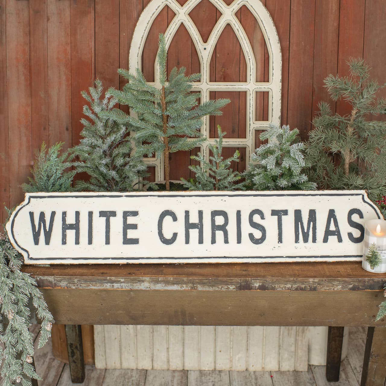 White Christmas Sign