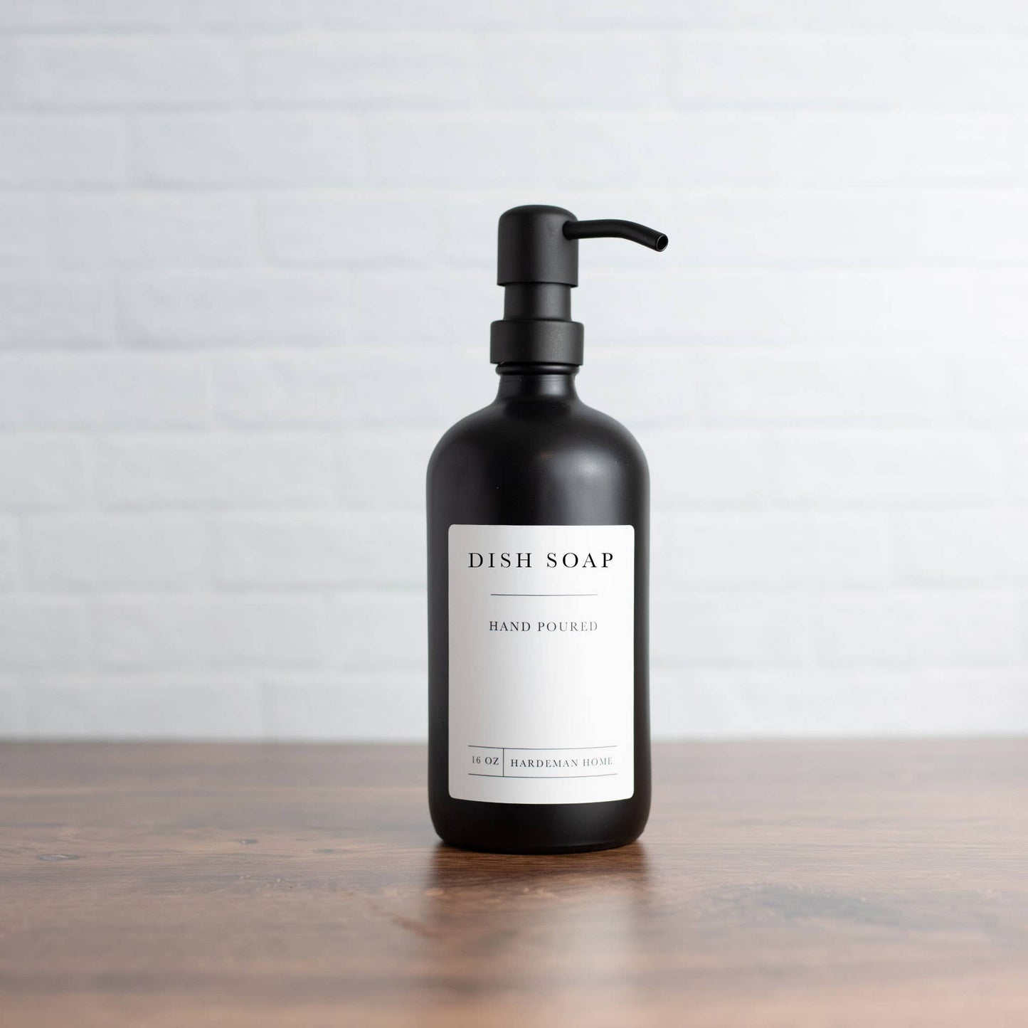 16oz Black Glass Dish Soap Dispenser