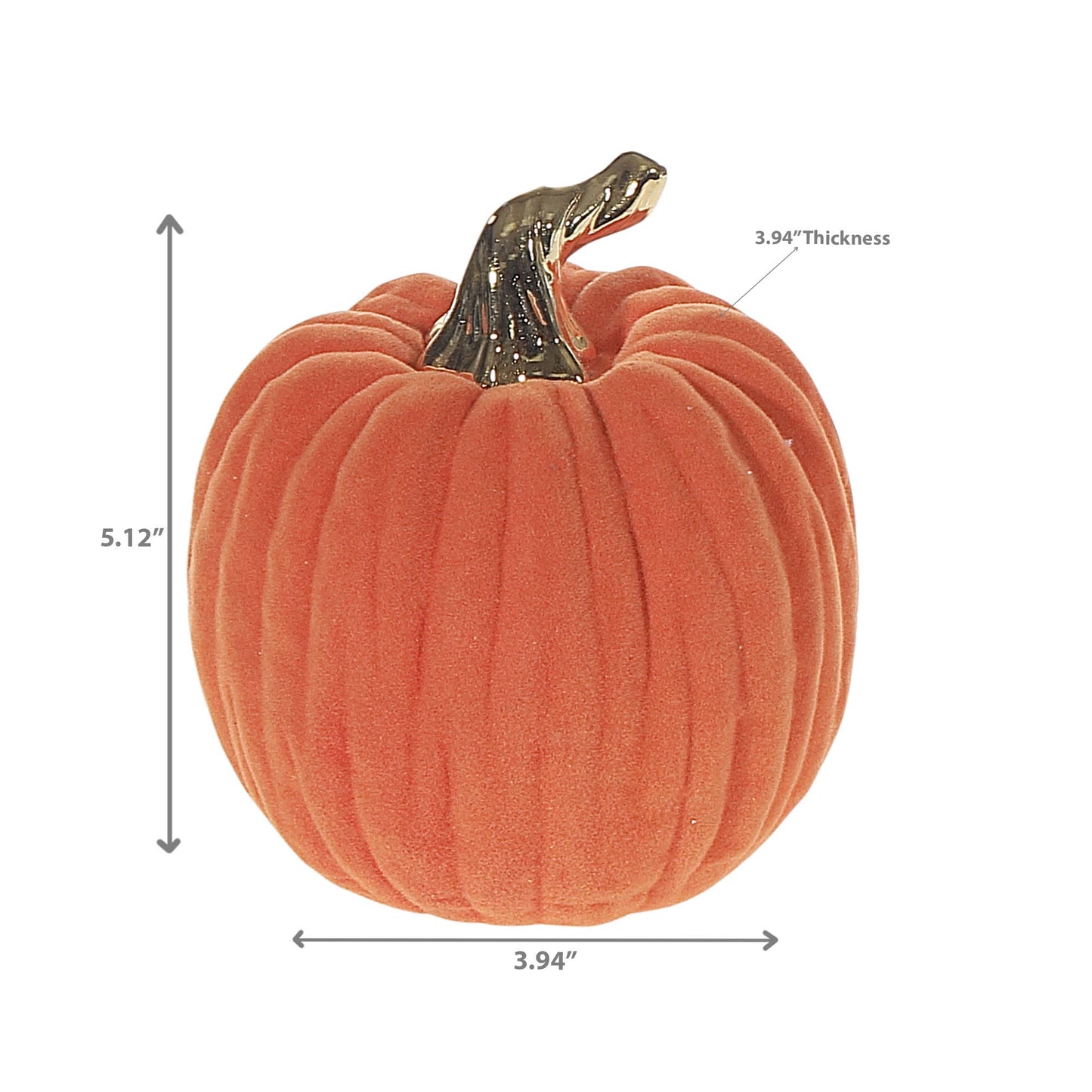 DOLOMITE FLOCKED PUMPKIN (SMALL)