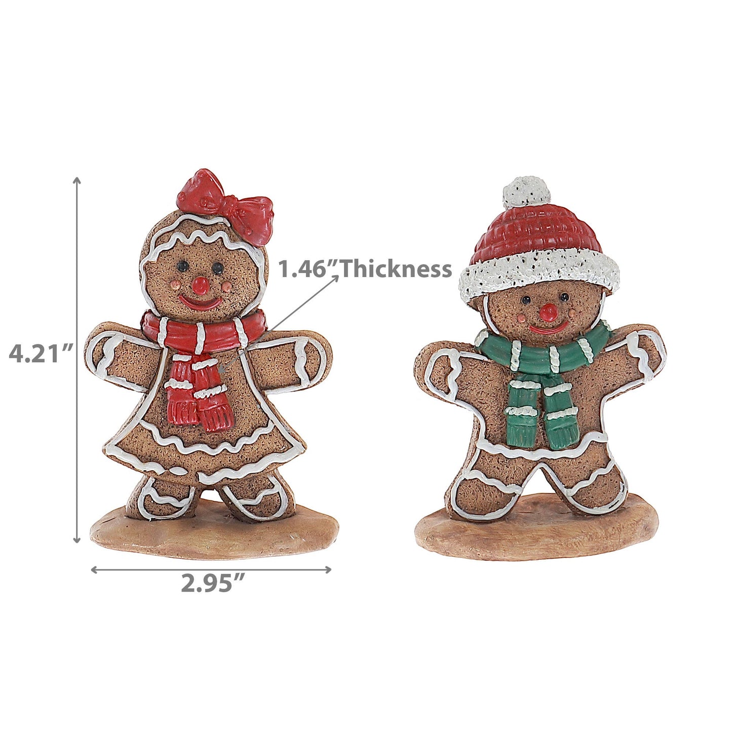 4" POLYRESIN GINGERBREAD FIGURINE (ASSTD)