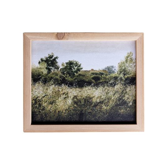 Green Countryside Pine Framed Art