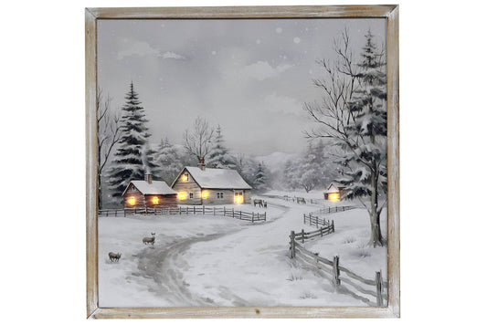 LED  FRAMED WALL ART  (COUNTRY ROAD)
