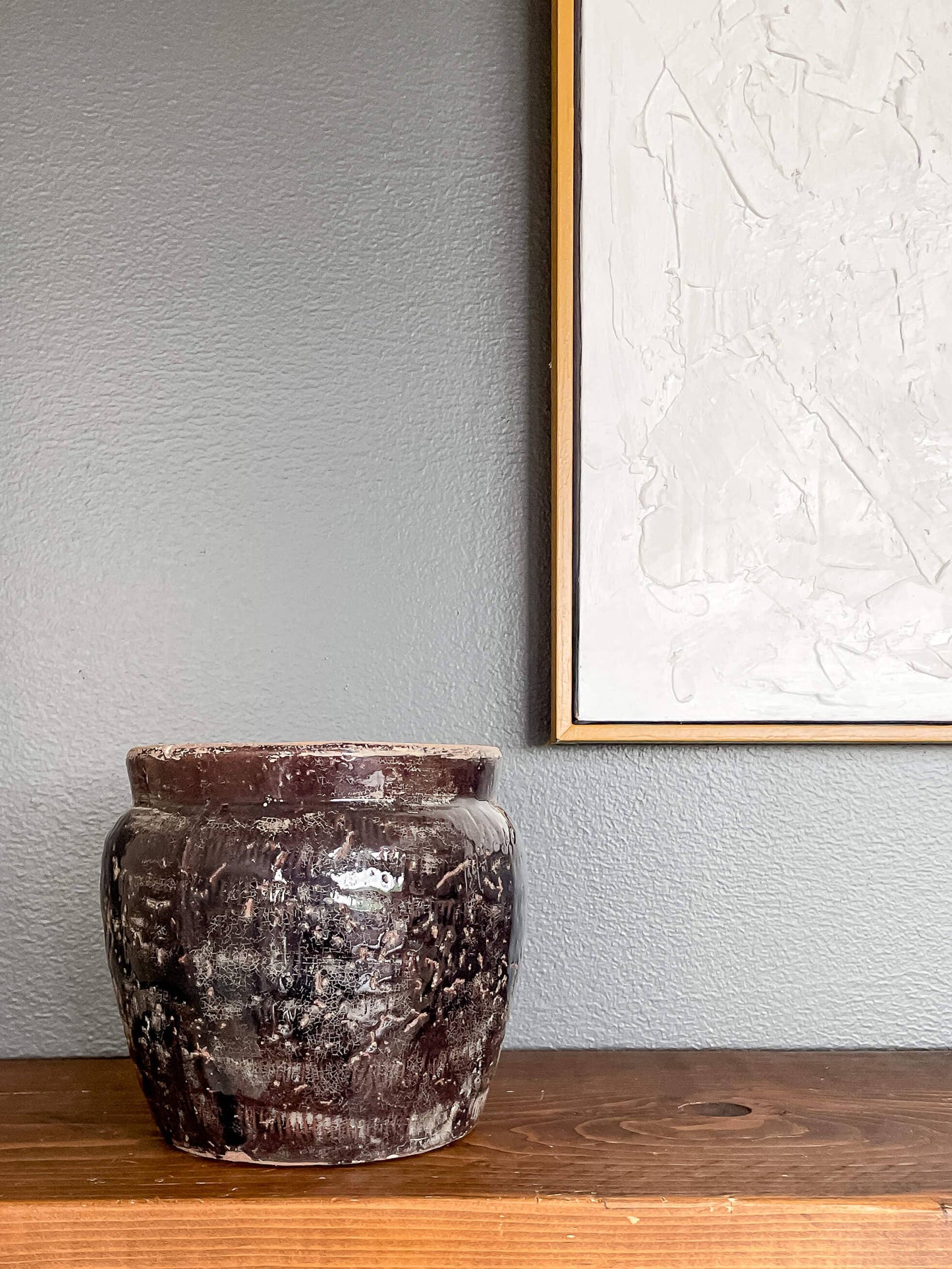 Glossy terracota pot