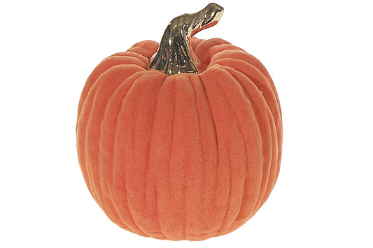 DOLOMITE FLOCKED PUMPKIN (SMALL)