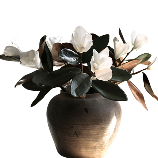 Magnolia Flowers with Leaves