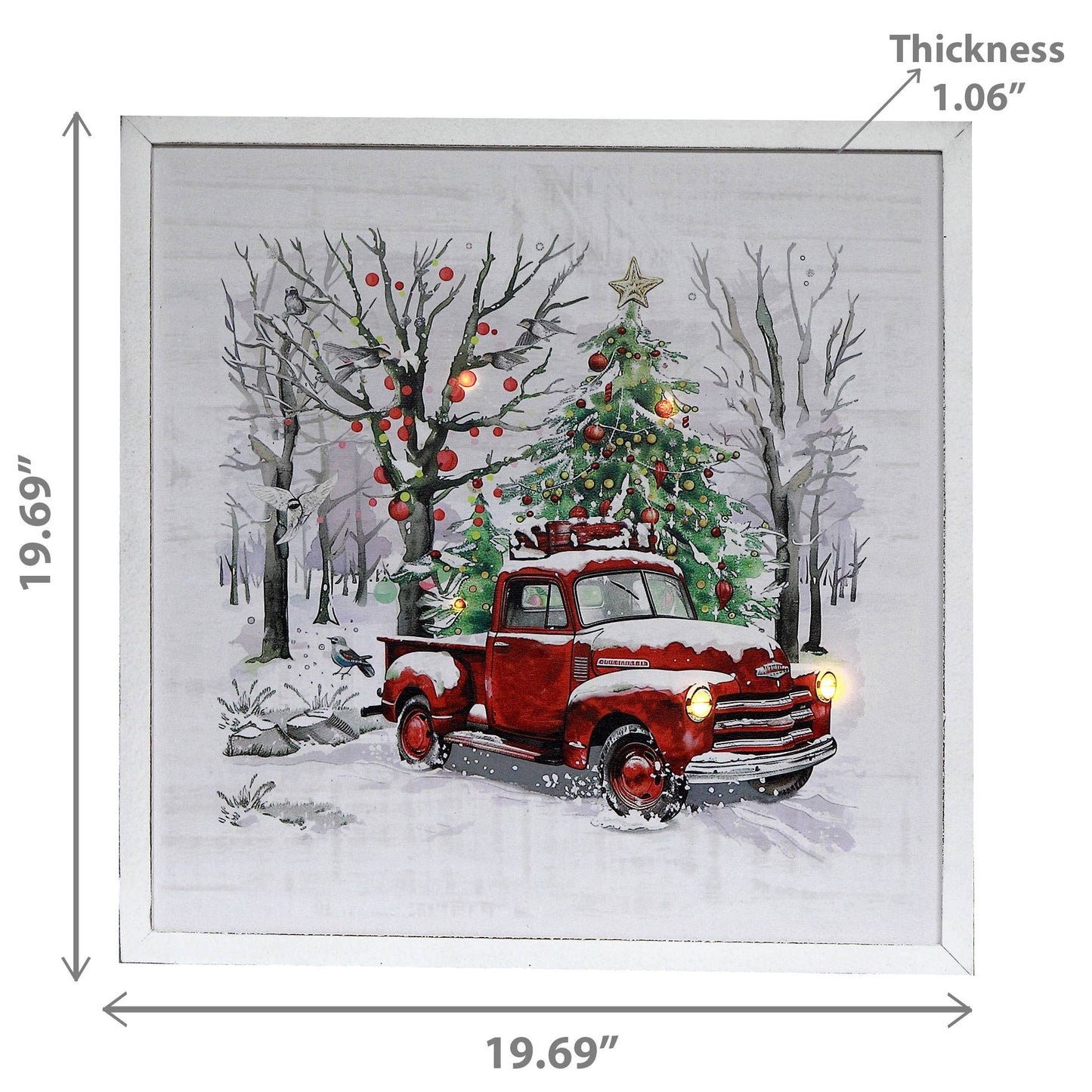 LED  FRAMED WALL ART  (RED TRUCK)