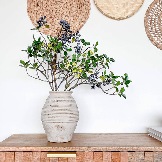 Rustic terracota matte vase