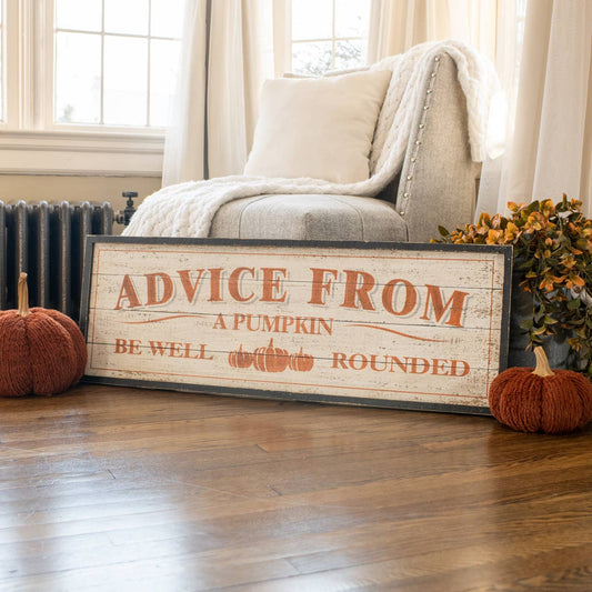 Advice from a Pumpkin Sign