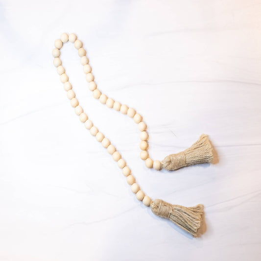 32" Wood Bead Garland