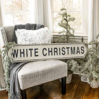 White Christmas Sign